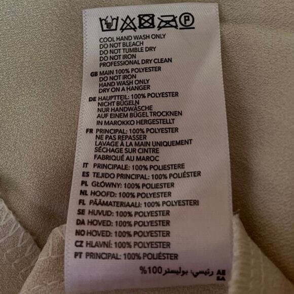 Closet Women's Cream White Silky Satin Pleated Midi A-line Slip Skirt Size 6 - Picture 5 of 5